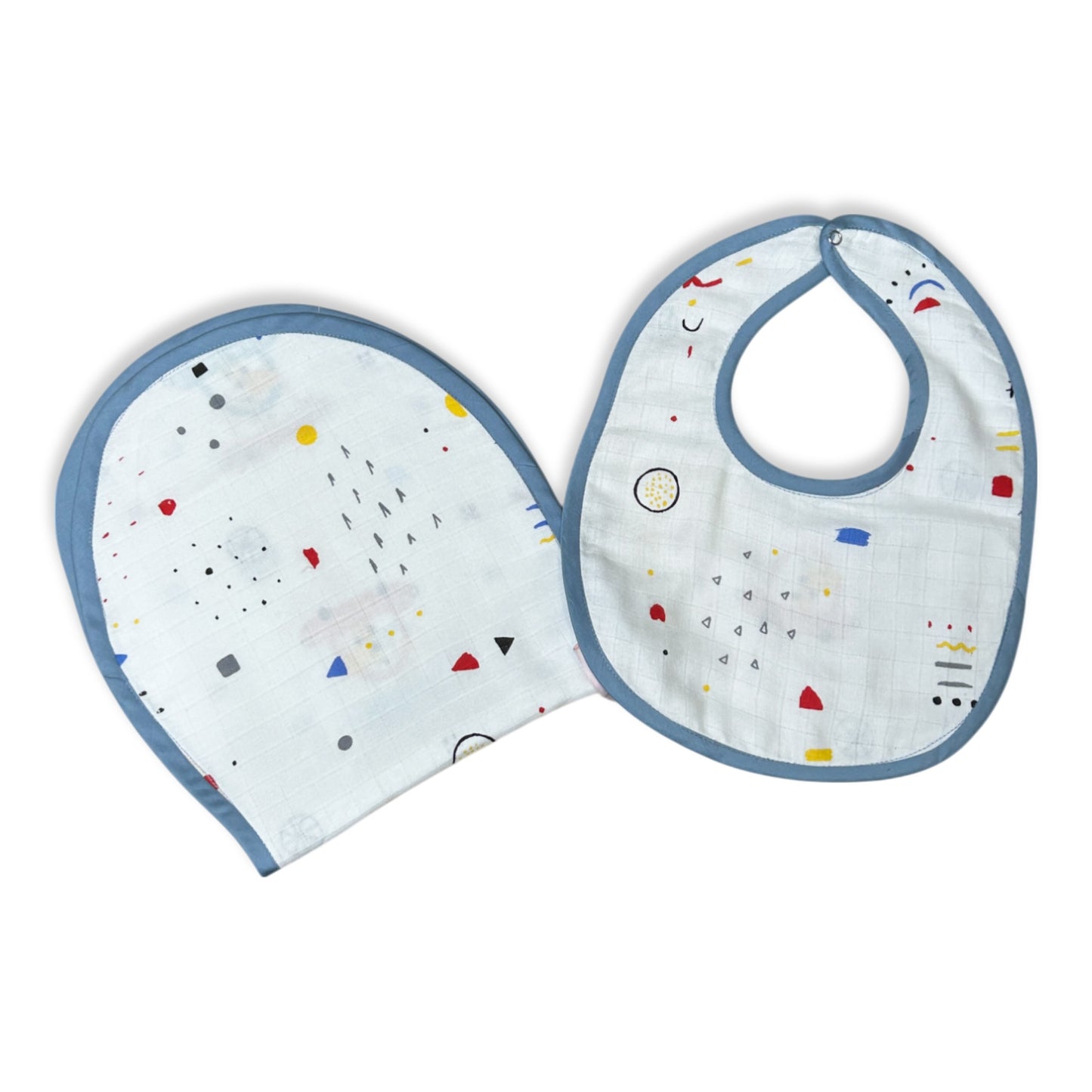 Giraffe On The Go- blue Bib N Burp Cloth