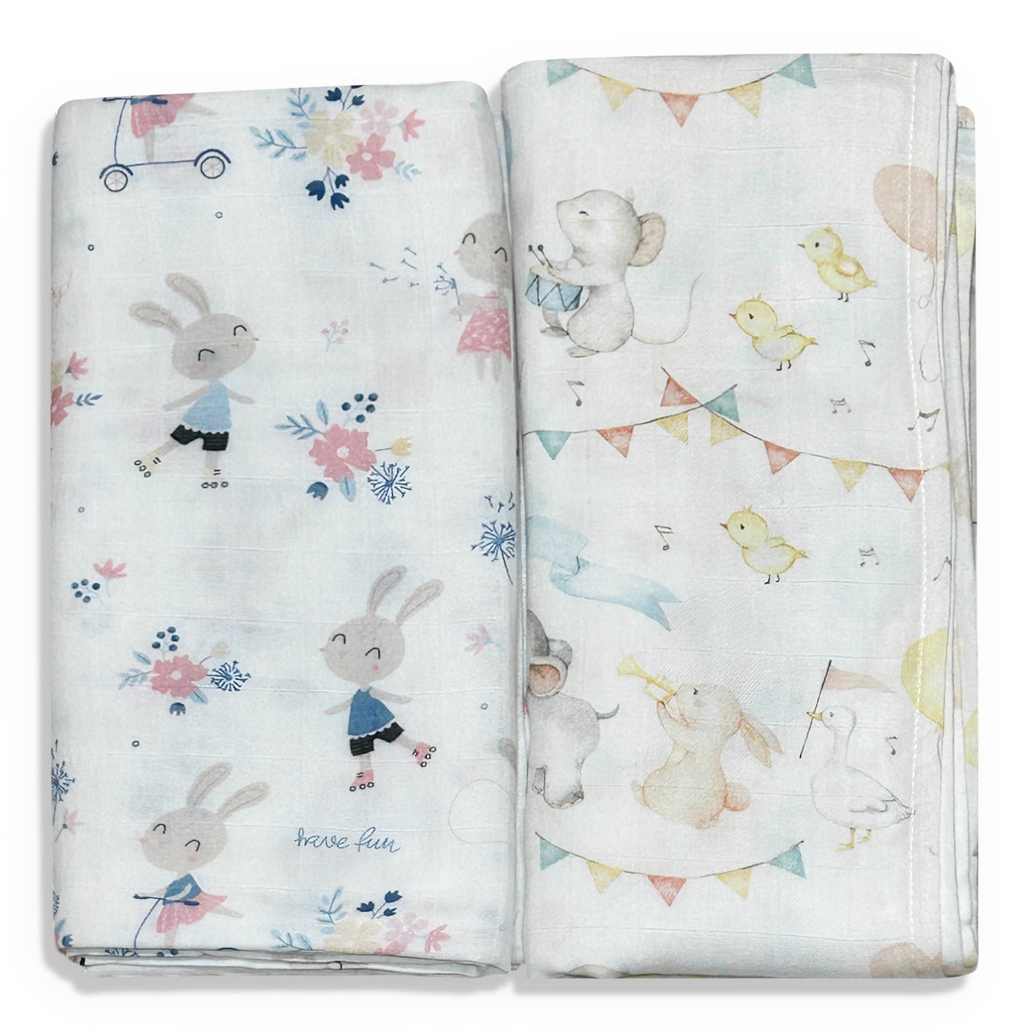 Pastel Parade Set Of Two Swaddles