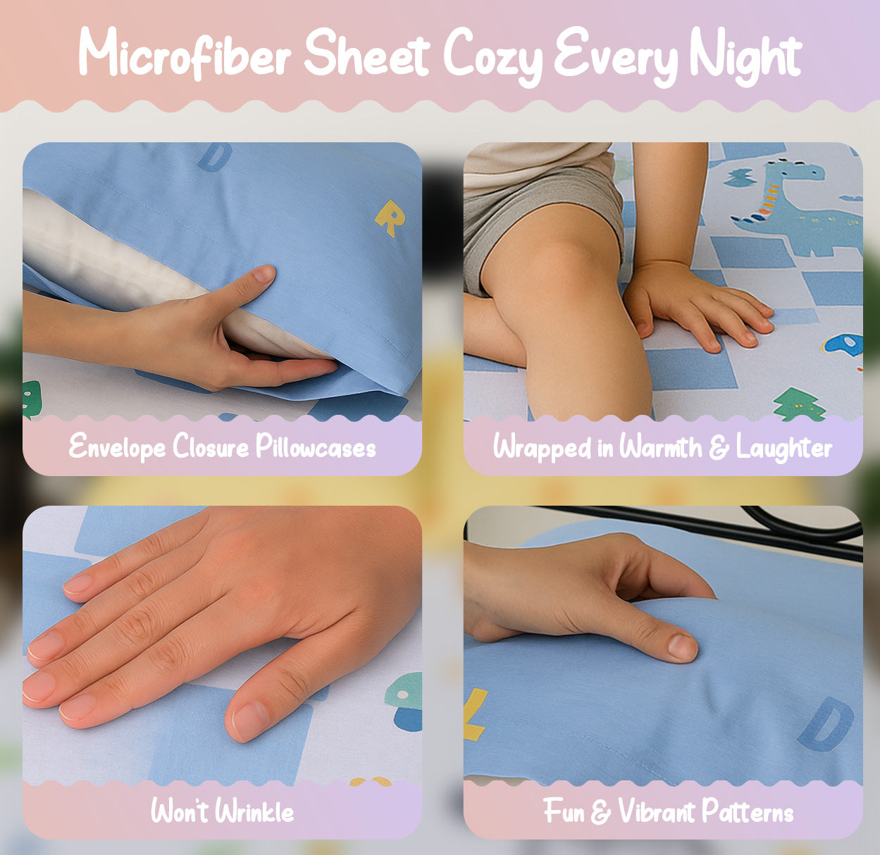 Dino Party Double Bedsheet