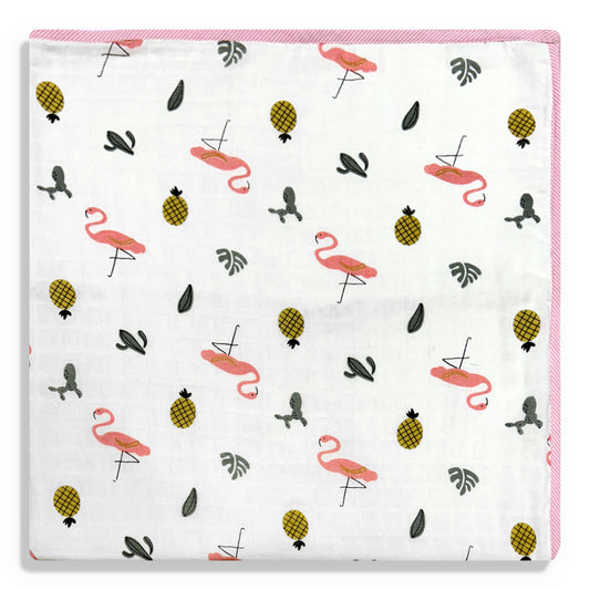 Flamingo's Muslin Blanket