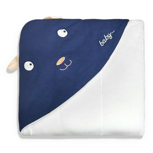 Navy Hooded Blanket Wrap