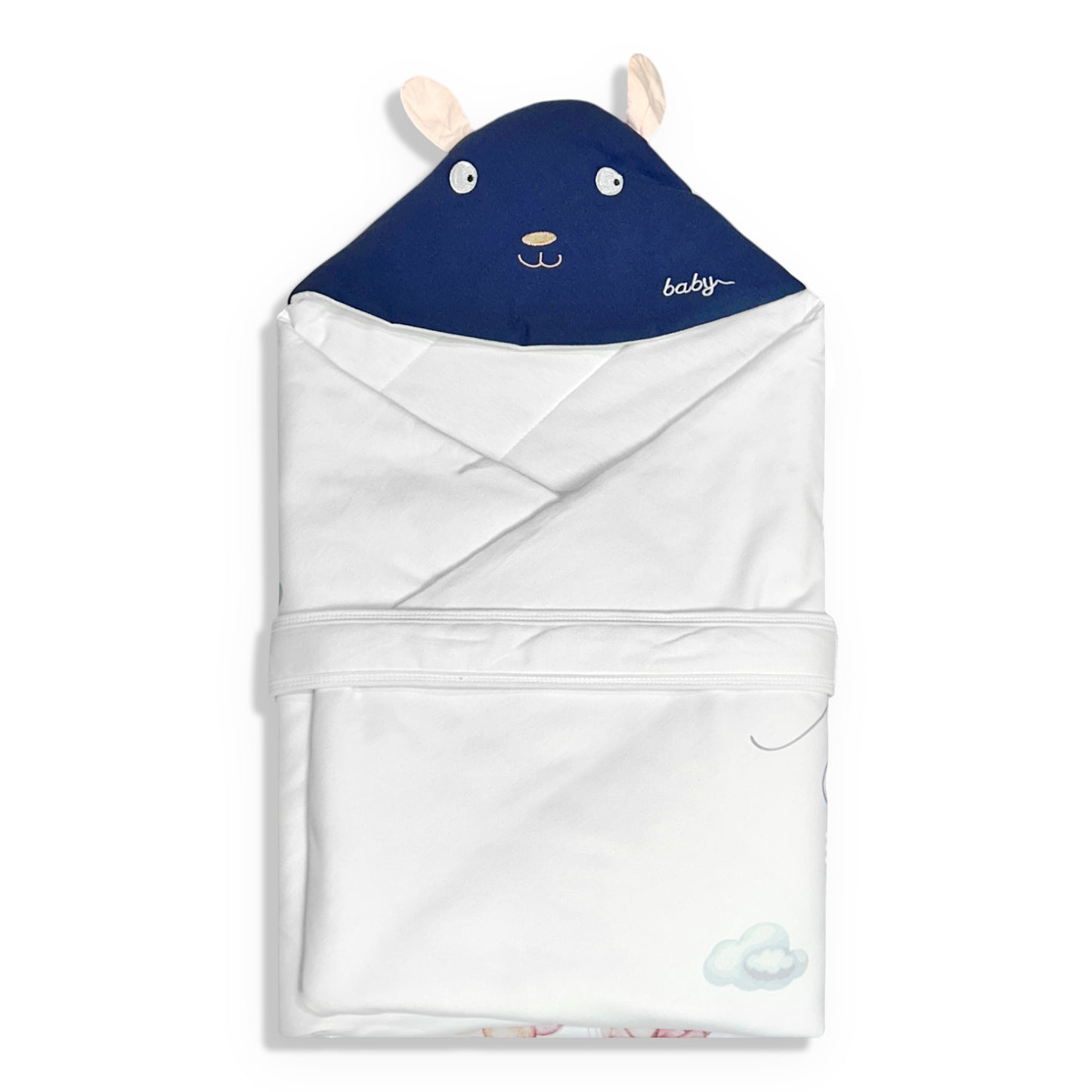 Navy Hooded Blanket Wrap